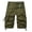 Army Green, variant on Capri Pants for Men Casual Button Zipper 3/4 Cargo Pants Baggy Multi Pockets Drawstring Outdoors Sports Hiking Below Knee Shorts