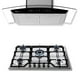thumbnail image 1 of FLINE | Combo parrilla de gas y campana extractora 76 cm | Pared Touch | gris |LU5TR76, 1 of 5