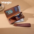 thumbnail image 6 of Wrangler Womens Wallet Small Rfid Blocking Wristlet Wallets Cute Bifold Ladies Wallet with Zipper Pocket, Brown, 6 of 7