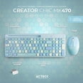 thumbnail image 2 of Kit Teclado y Mouse Acteck Creator Chic Colors MK470 Inalambrico USB 2.4Ghz Delgado Azul AC-935197 Azul, 2 of 7