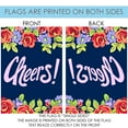 thumbnail image 5 of Toland Home Garden Pink Floral Cheers Flower Cheers Flag Double Sided 12x18 Inch, 5 of 5