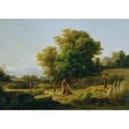 thumbnail image 3 of Károly Markó 18x14 Black Modern Framed Museum Art Print Titled - Ideal Landscape with Boas and Ruth (1859), 3 of 5