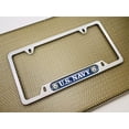 thumbnail image 5 of BestLicensePlateFrames U.S. Navy License Plate Frame, Anodized Aluminum Thin Top, Narrow Style with Navy Insert, Silver, Includes Free Caps, 5 of 6