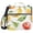 Apples Oranges Bananas, variant on 3 Ring Zipper Binder with Shoulder Strap Waterproof Trapper Keeper 2 Inch D-Ring 500 Sheets Capacity Blue Irises Colored Glass