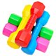 thumbnail image 2 of 1 par de mancuernas de plástico para niños, equipo de fitness para exteriores, herramienta de baile para niños, juguete deportivo para hacer ejercicio, color rosa y rojo, 2 of 6