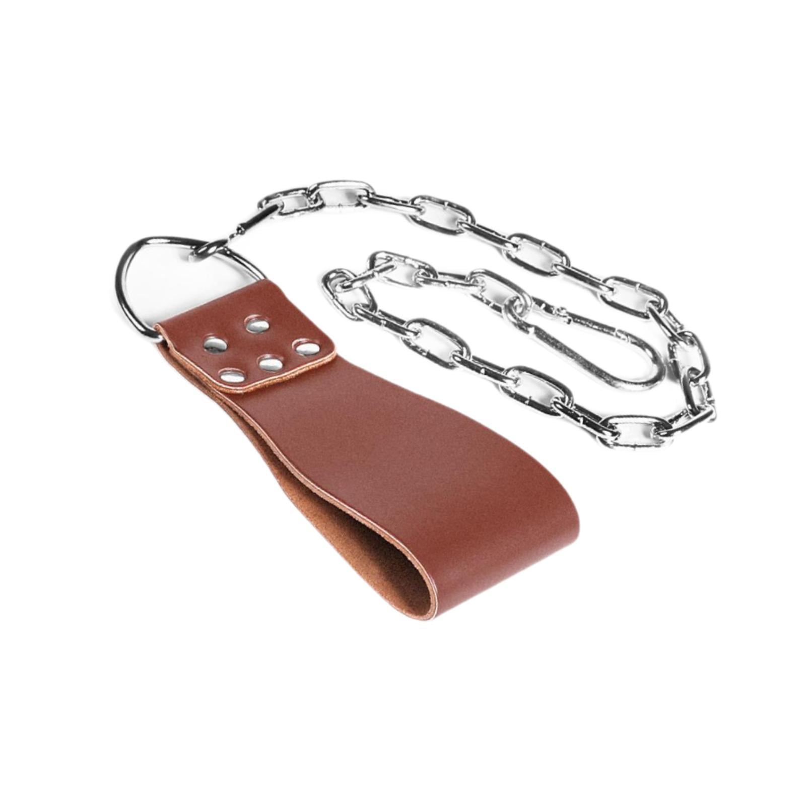 Baoblaze Dumbbell Loading Strap with Chain Waist Belt Attachment for Women Bodybuilding Brown