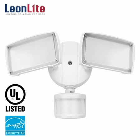 Leonlite 20w 2 Head Led Outdoor Security Light Energy Star Leonlite 20w 2 Head Led Outdoor Security Light Energy Star Lights 1400lm Flood For Yard Garage Porch Com