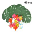 thumbnail image 2 of 1 Set Simulation Monstera Decor Hawaiian Wedding Table Decoration Green Leaf Table Decor (30pcs Leaf + 30pcs Flower), 2 of 7