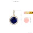 thumbnail image 3 of ANGARA Lab Grown 2.2 Ct Sapphire Dangle Pendant with Lab Diamond for Women in 14K Yellow Gold (Size-8mm) | September Birthstone, Anniversary, Jewelry Gift for Women | Lab-Grown Blue Sapphire Necklace, 3 of 8