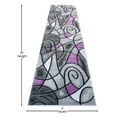 thumbnail image 4 of Masada Rugs Modern Contemporary Runner Area Rug, Purple Grey Black (32 Inch X 10 Feet), 4 of 6