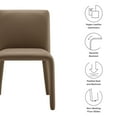 thumbnail image 4 of Side Dining Chair, Brown, Faux Leather, Bar Pub Cafe Bistro Dining Kitchen Hospitality Restaurant, Modern Contemporary, HB37843, 4 of 9