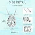 thumbnail image 2 of Teardrop Tree of Life Urn Necklace for Ashes Stainless Steel Cremation Jewelry Memorial Urn Pendant for Men Women Ash Holder, 2 of 6