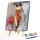 thumbnail image 5 of Kit de pintura por números sobre lienzo, arte al óleo artesanal, decoración de imagen de mujer abstracta, 30x40cm, 5 of 9