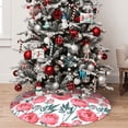 thumbnail image 5 of Yiaed Rose Flowers Print Christmas Tree Skirt , Tree SkirtsTree Mat for Christmas Winter Holiday Indoor Decorations-36", 5 of 7