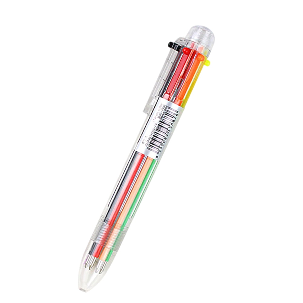 6Colors Ballpoint Pens Press Cool Roller Ball Point Multicolored Stationery 