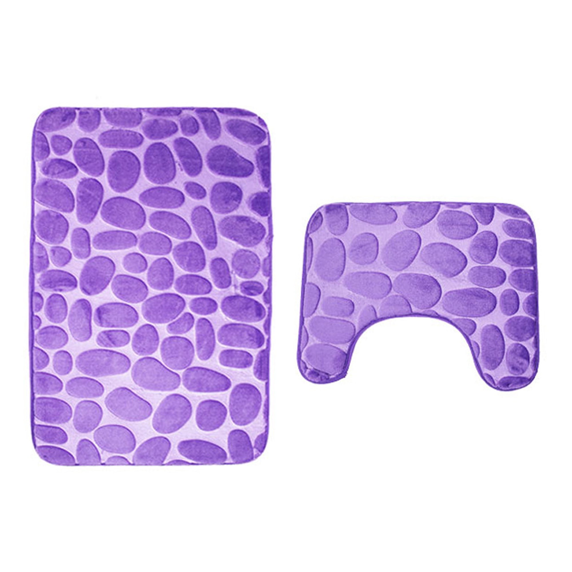 Musuos NonSlip Bath Mats UShaped Contour Toilet Mats Washable Rugs