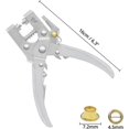 thumbnail image 2 of Eyelet Pliers with 100 Eyelets - 16cm Belt Punch - 7.2mm Gold Metal Eyelets, 2 of 5
