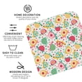 thumbnail image 3 of Lsque Turtle Flower Pattern 4" Drink Coasters Set of 4, PVC Leather Absorbent Coasters, Table Coaster Set Decorative Coffee Cup Coasters Housewarming Gift -Square, 3 of 6