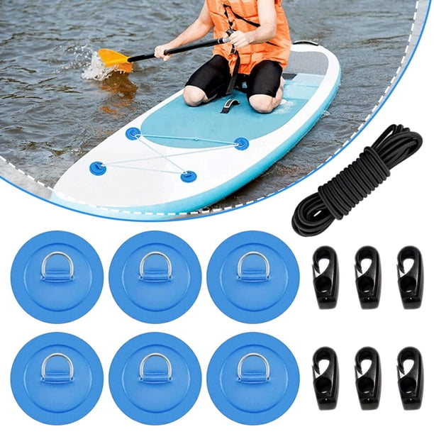 Anillos en D DYNWAVEMX acero inoxidable Kit de Cubierta de Kayak Azul