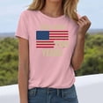 thumbnail image 2 of Leey-World America 250 T Shirts Women American Flag T-Shirt July 4th Graphic Tee 250 4th Of July Shirts Women(Light Pink,S), 2 of 8