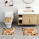 thumbnail image 2 of Recreo Juego de 3 alfombras de baño de coral fleece: tapete de baño + alfombra de inodoro en forma de U + funda de tapa de inodoro en forma de O, 2 of 6