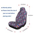 thumbnail image 2 of Goofa Skull Daisy Printed Car Seat Covers, Automotive Seat Covers for Cars Trucks and SUVs, Quick Setup Universal Fit Elastic Seat Covers-1, 2 of 6