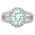 thumbnail image 7 of Solitaire with Accents Engagement Ring for Women - 2.6ct Simulated Green Diamond in 14K White Gold Promise Ring, 7 of 7