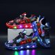 thumbnail image 2 of Zapatos luminosos de dibujos animados de Disney para niños, zapatillas de deporte para niños y niñas, nueva plantilla de tenis transpirable con luz LED de primavera suave para bebés de 18,2 cm Gao Jinjia LED, 2 of 2