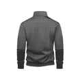 thumbnail image 2 of Fleece Sweatshirts for Men 2025 Fall Winter Long Sleeve Color Block Stand Collar Sweatshirt Pullover Tops Gray XXL, 2 of 6