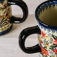 thumbnail image 3 of Flower Mug Ceramic 14oz, Dishwasher & Microwave Safe, Snow Ink Plum, 3 of 9