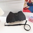 thumbnail image 1 of Bolsa De Hombro Bolsa bandolera punk Cuero Halloween Mujer Lentejuelas divertidas Bandolera de murciélago (Negro) Likrtyny Para Estrenar, 1 of 9