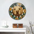 thumbnail image 2 of Yayeee Wall Clock Battery Operated 9.5" Silent Quartz Non-Ticking for Living Room Decor, Flowers and Dog, 2 of 8