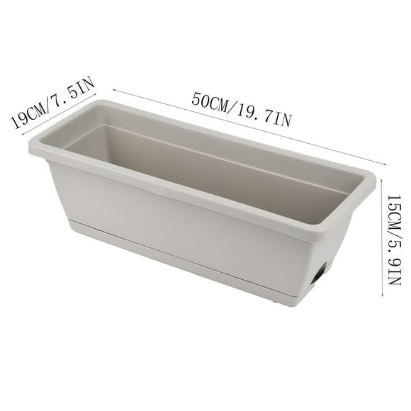 Plastic Balcony Flower Pot, Large Vegetable Trough, Durable, Stackable Design, For Gardening, Self-Watering System, Lightweight, Outdoor Planters, Home Decor, Urban Farming SOPABCP Big Discount