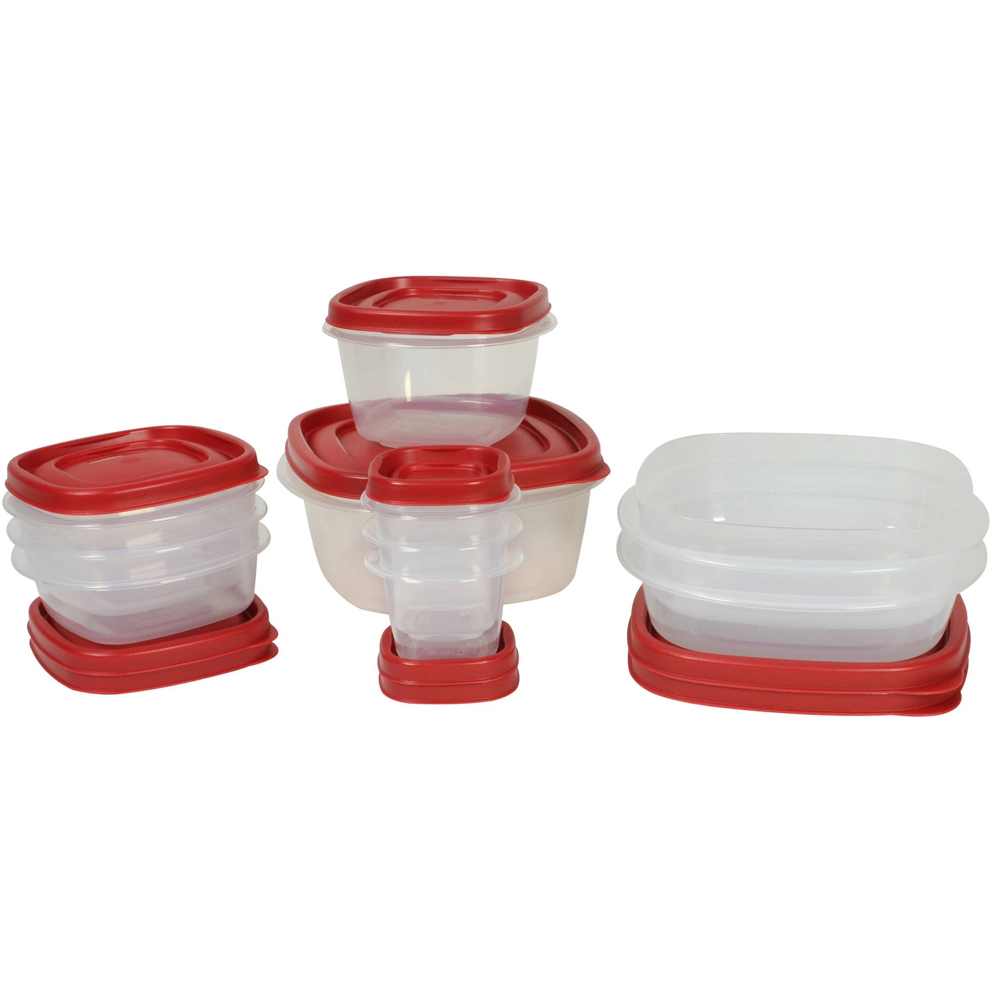 Rubbermaid 22 Pc Glass Food Storage Container Set W Easyfind