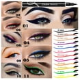 thumbnail image 2 of Eyeliner Coloré, 12 Pcs Crayon Liquide Mat Eyeliner Coloré Eyeliers Waterproof Eyeliner Liquide Stylo Noir Marron Café Gel Néon Eyeliner Longue Durée, 2 of 7