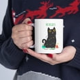 thumbnail image 2 of Funny Cat Holiday Mug - No Regret Black Cat Ceramic 11oz Christmas Cup, 2 of 12
