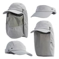 thumbnail image 3 of Wosthever 2021 nuevos deportes al aire libre senderismo sombrero protección cara cuello cubierta pesca sol protección gorra al aire libre sombrero Ciclismo Gris Wosthever OD2479-01, 3 of 6