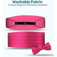 thumbnail image 5 of Men's Formal Satin Bowtie and Cummerbund Set - Hot Pink, By S. H. Churchill, 5 of 7