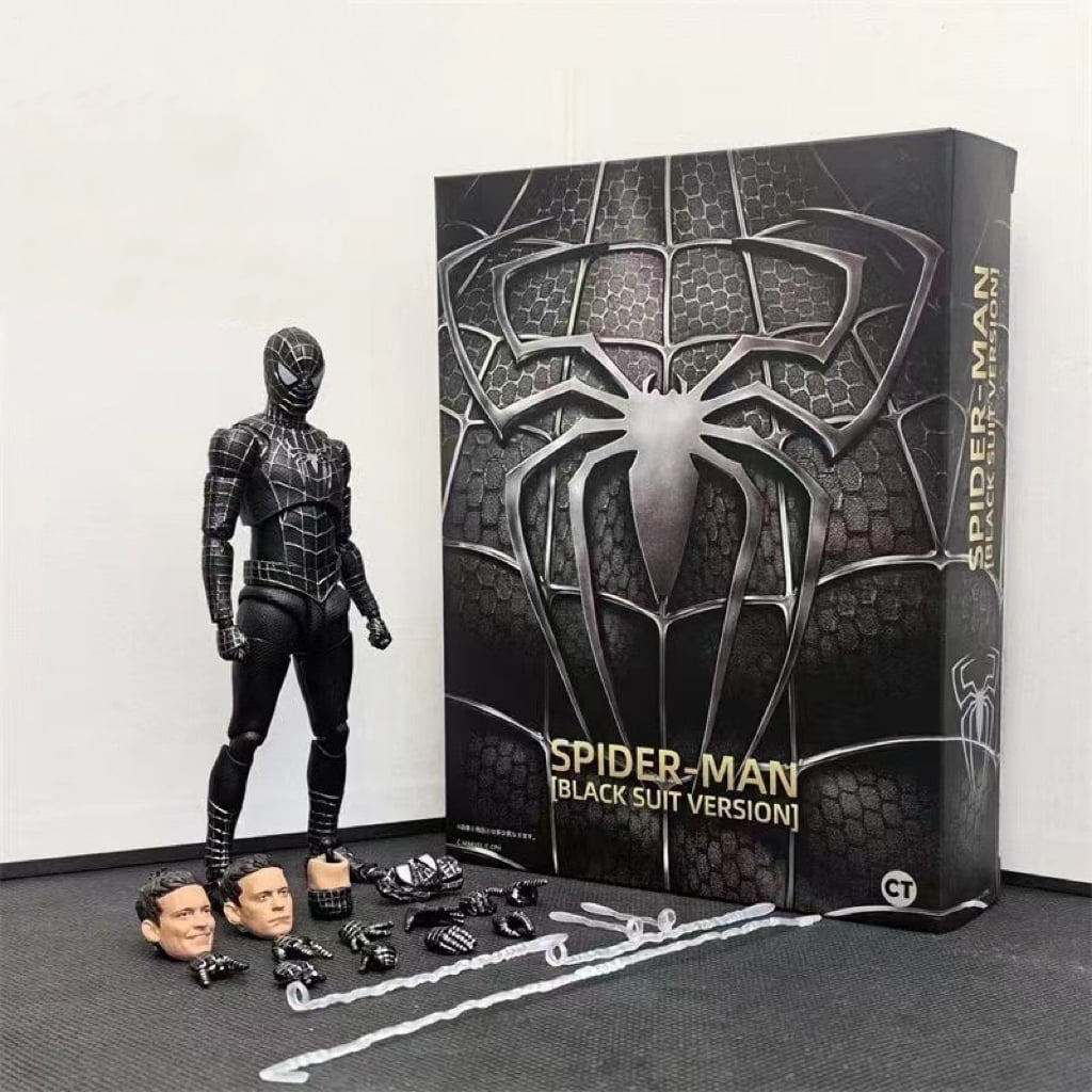 Spider Black Tobey Movable Action Figure Model Box Set, 16cm