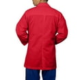 thumbnail image 3 of Panda Uniform by HeedFit Men's Lab Coat, 3 Pockets, Button Front, 31", 8XL, Red., 3 of 6