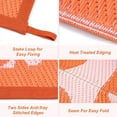 thumbnail image 4 of Wonnitar Large Outdoor Rugs Waterproof 9'x12' Reversible Plastic Straw Rug, Tropical Botanical Outside Carpet for RV Patio Deck Porch Balcony Picnic Camping Beach, Orange-Aquatic, 4 of 7