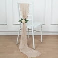 thumbnail image 4 of Balsa Circle 5 Nude Gauze Cheesecloth Cotton Chair Sashes Wedding Party Events Reception Decorations Supplies, 4 of 7
