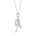 thumbnail image 2 of Galaxy Gold GG 14K White Gold Natural Diamonds Initial "A" Pendant Necklace - April Birthstone - Strength & Brilliance - 16" to 24" - Fine Jewelry for Women, 2 of 4