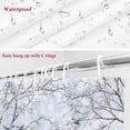 thumbnail image 6 of Christmas Blue Dwarf Bathroom Shower Curtain Winter Snowing Pine Tree Branches Xmas Waterproof Washable Shower Curtains for Bathtub Bath Decor with Grommets and Hook 66 X 72 Inch, 6 of 8