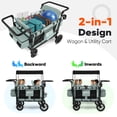 thumbnail image 6 of Sekey 4 Seater Stroller Wagon for Kids,Adjustable Push Handles, Removable Canopy, Snack Tray & Cooler, 6 of 11
