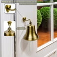 thumbnail image 4 of Solid Antique Brass Brushed Finished Polished Premium Nautical Boat's Bell | Maritime Navy Ship's Decor & Gifts | Nagina International … (7 Inches, Antique Brushed Brass), 4 of 9