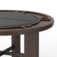thumbnail image 4 of Georgio Dining and Poker Table in Walnut Wood Finish with Black Faux Leather, 4 of 18