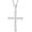 CZ Cross 4 prongs Silver, variant on Women's White Gold-Plated Sterling Silver CZ Cubic Zirconia Cross Pendant Necklace, 18" Silver Chain Jewelry Gift for Her