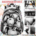 thumbnail image 2 of Herdesigns Apples Black And White Large Backpack Set with Lunch Box Lightweight Water Resistant Travel Laptop Backpacks Casual Daypacks for Women Men, 2 of 8