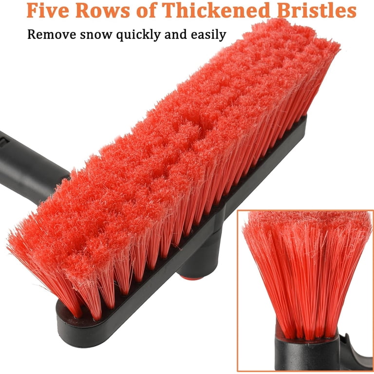 Amacok Snow Brush For Car, 35 Extendable Snow Brush And Snow Car Scraper, Car Snow Removal Shovel Retractable With Handle Design For Vehicles, Ice